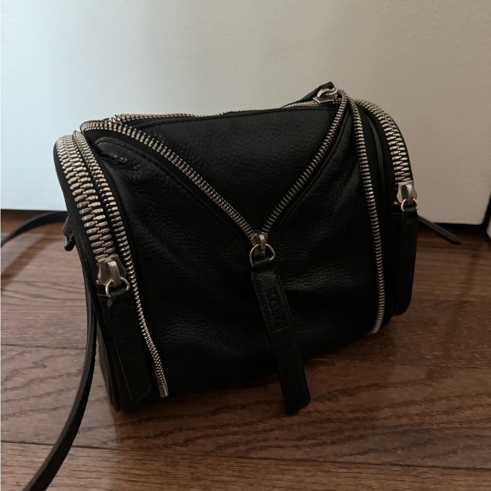 KARA Convetible Crossbody Bag - Black Leather
